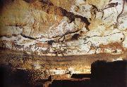 unknow artist The-large Hall in the cave of Lascaux France Sweden oil painting artist